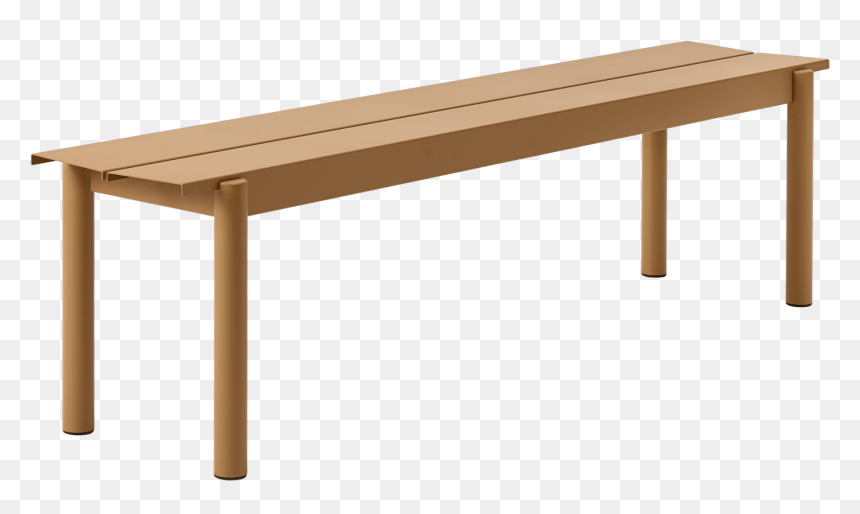 30945 Linear Bench Burnt Orange 170cm 669 1545224337 - Outdoor Black Steel Bench, HD Png Download - single wood plank png