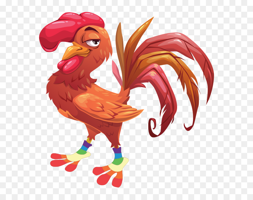 Rooster Illustration Chicken Vector Graphics Image - Ve Pecked You 3 Times, HD Png Download - chicken vector png