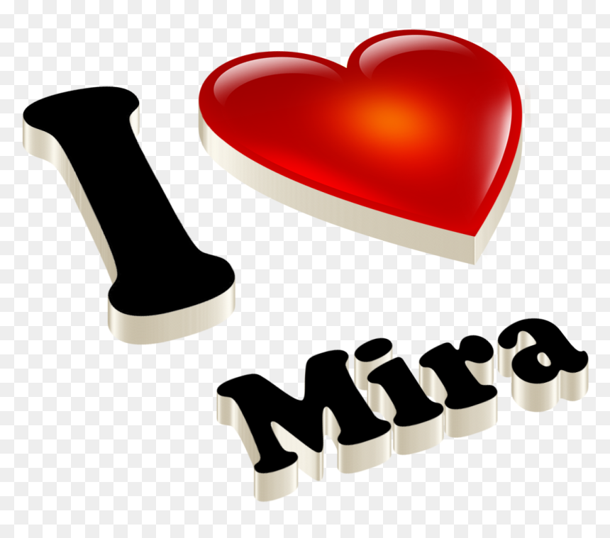 Mira Heart Name Transparent Png - Afaq Name, Png Download - mira png