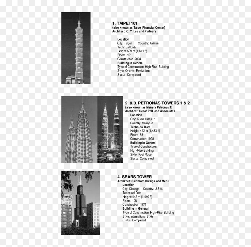 Monochrome, HD Png Download - sears tower png