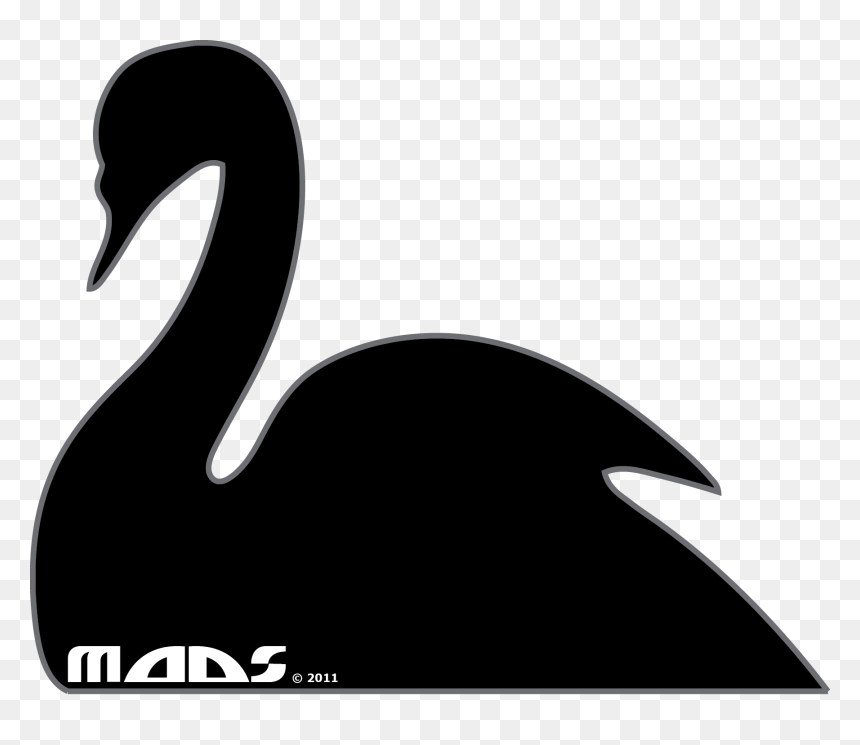 Goose Duck Black Swan Water Bird - Swan Head Silhouette, HD Png Download - duck head png