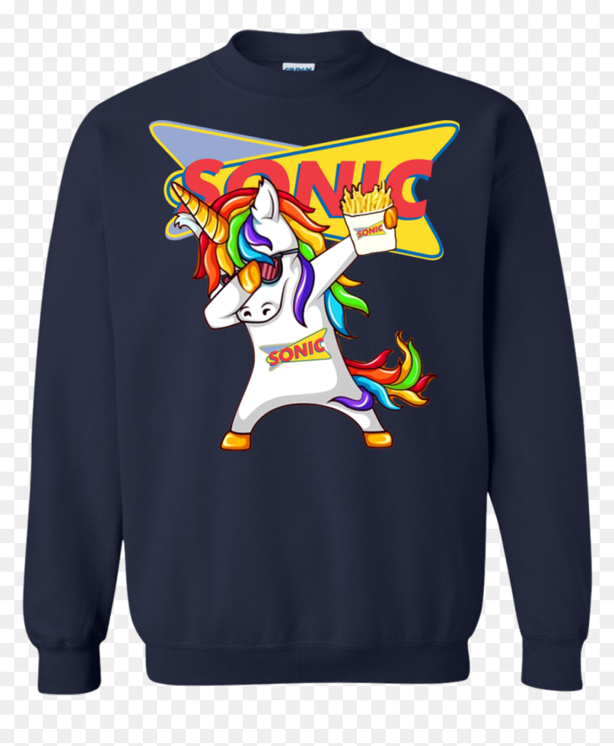 Dabbing Unicorn Loves Sonic Drive In T Shirt Hoodie - Sonic Drive-in, HD Png Download - dabbing unicorn png