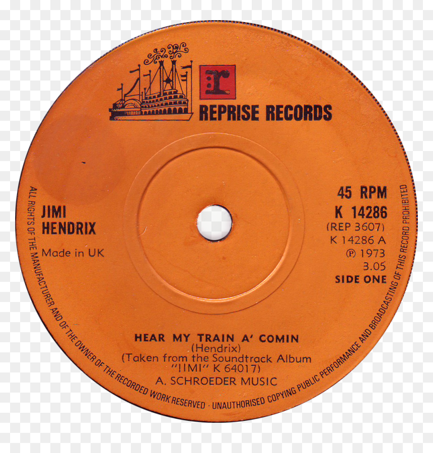 K14286 Jimi Hendrix Label - Peter Green The End Of The Game Cd, HD Png Download - 45 record png
