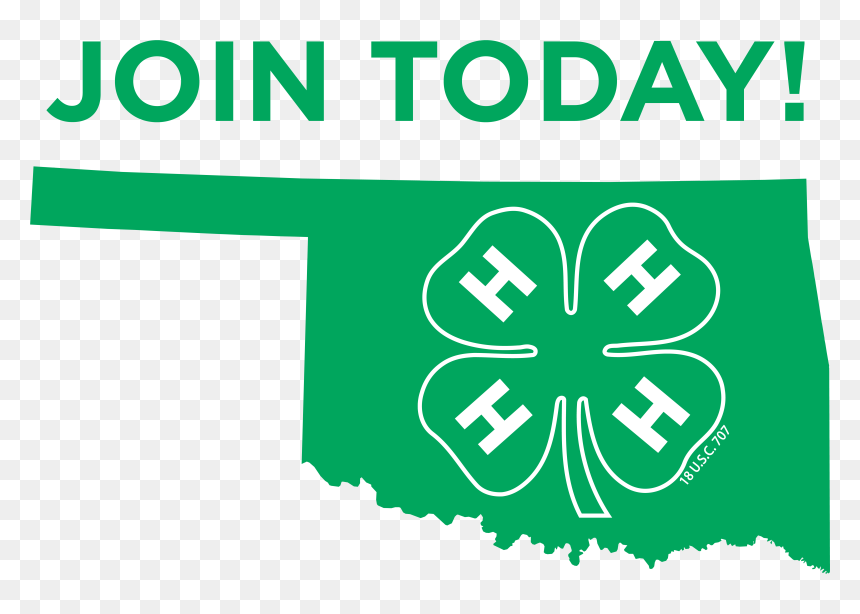Clip Art 4h Logo - Oklahoma Map Black And White, HD Png Download - 4h logo png