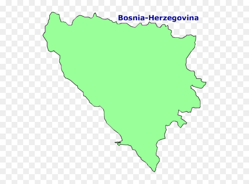 Map Of Bosnia And Herzegovina Terrain Area Outline - Graphic Design, HD Png Download - terrain png