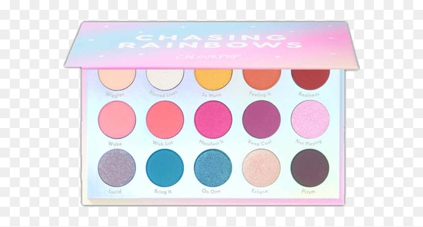 #makeup #palette #makeuppalette #rainbow #chasingrainbows - Eye Shadow, HD Png Download - makeup palette png
