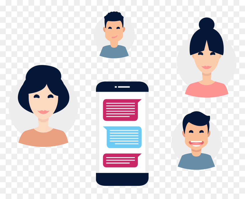 Customer Reciving Sms Cartoon, HD Png Download - sms png