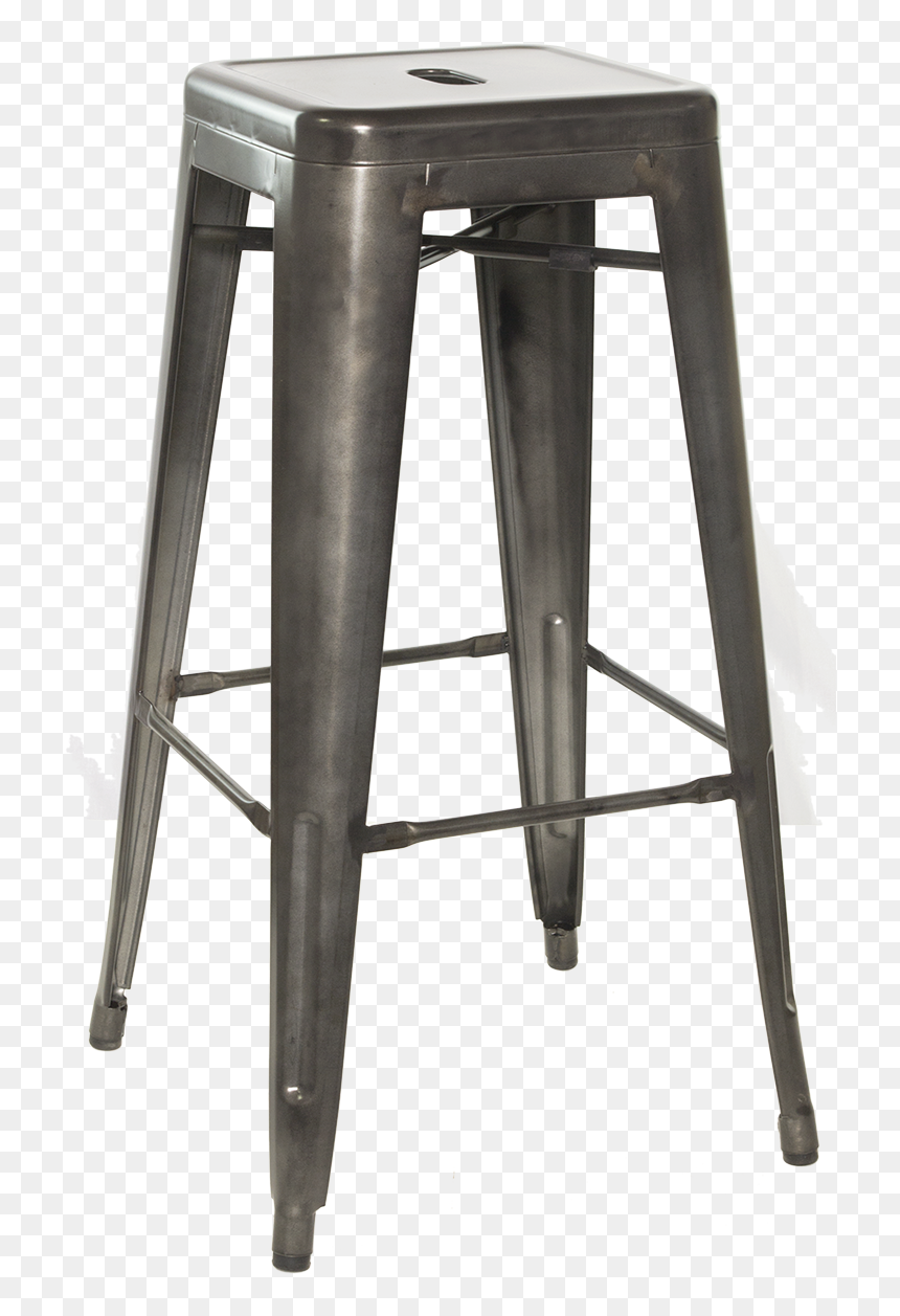 Tolix Black Bar Stool, HD Png Download - steel bar png