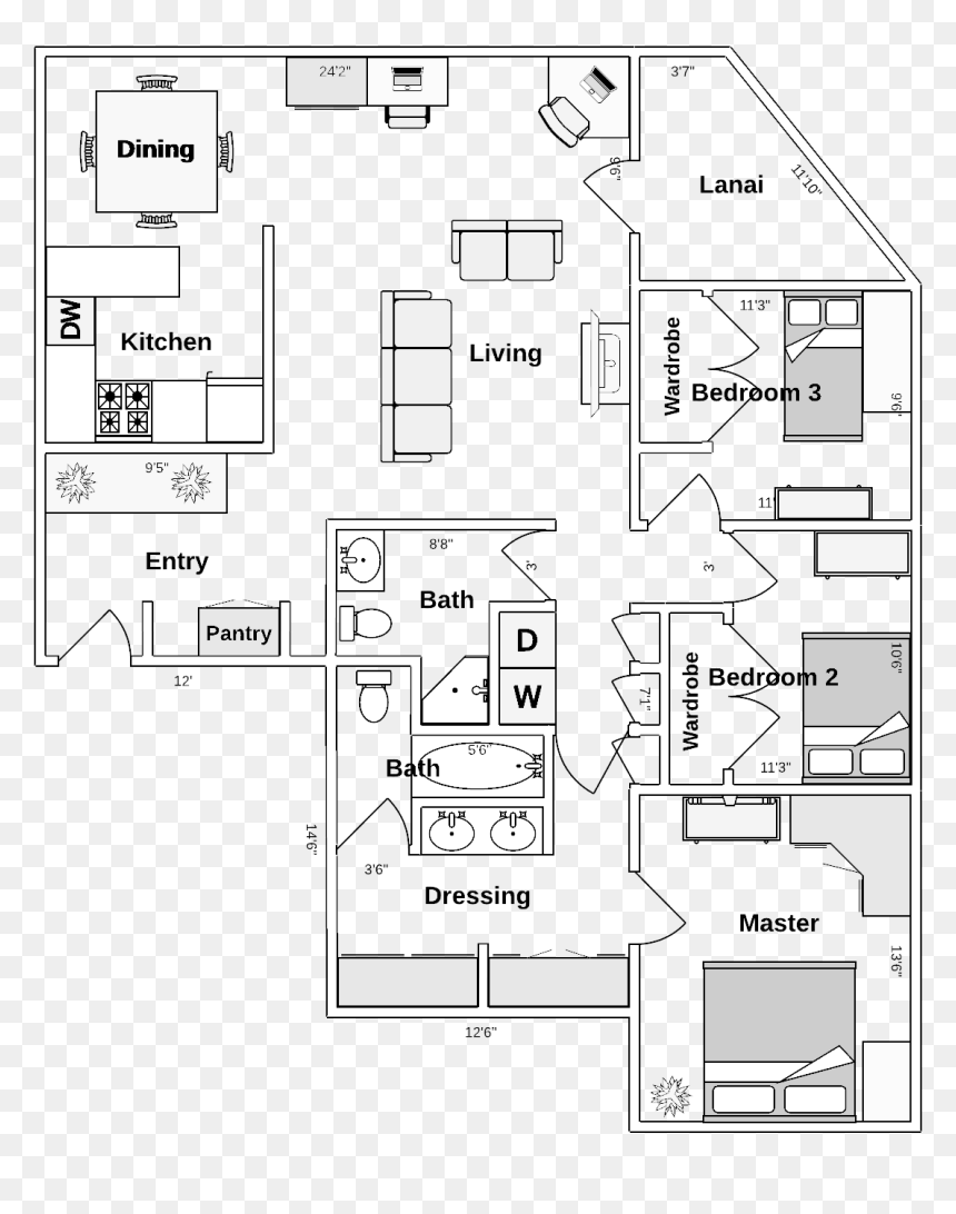 Thumb Image - Floor Plan, HD Png Download - letrero png