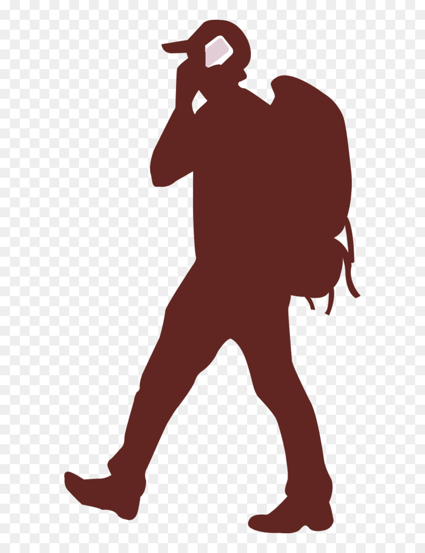 Vector Clip Art - Backpacker Silhouette, HD Png Download - walking icon png