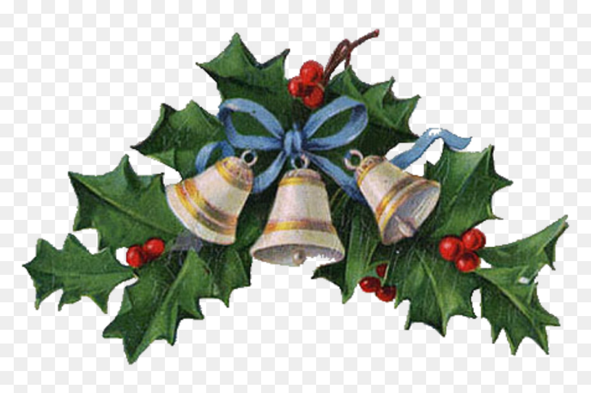 Christmas Bells And Holly, HD Png Download - christmas graphics png