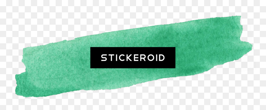 Large Green Brush Stroke - Label, HD Png Download - green brush stroke png