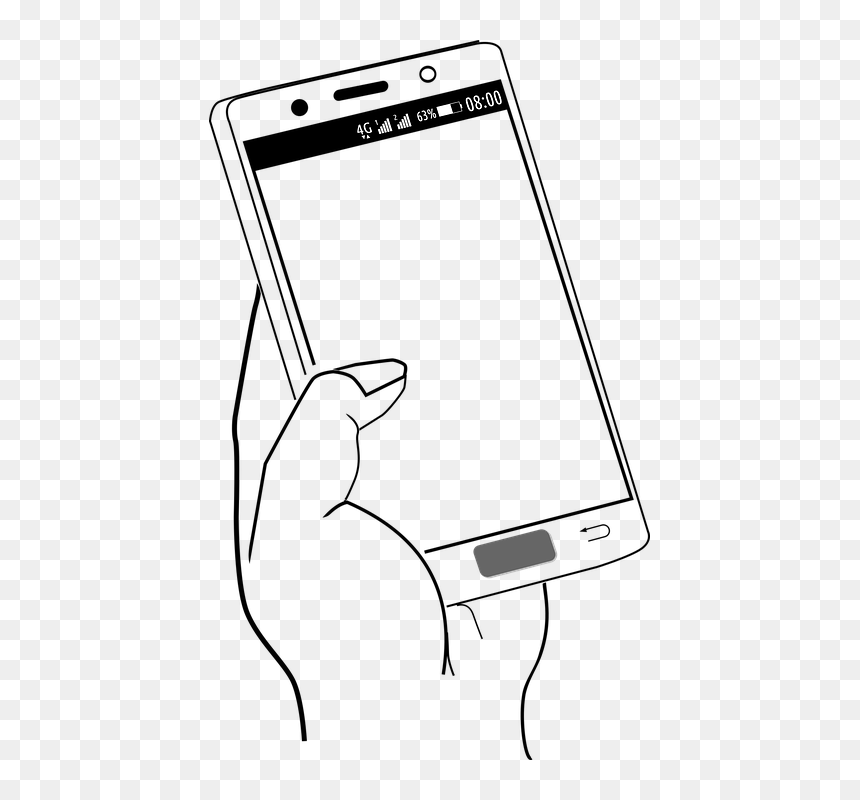 Transparent Hold Phone Png, Png Download - mobile vector png