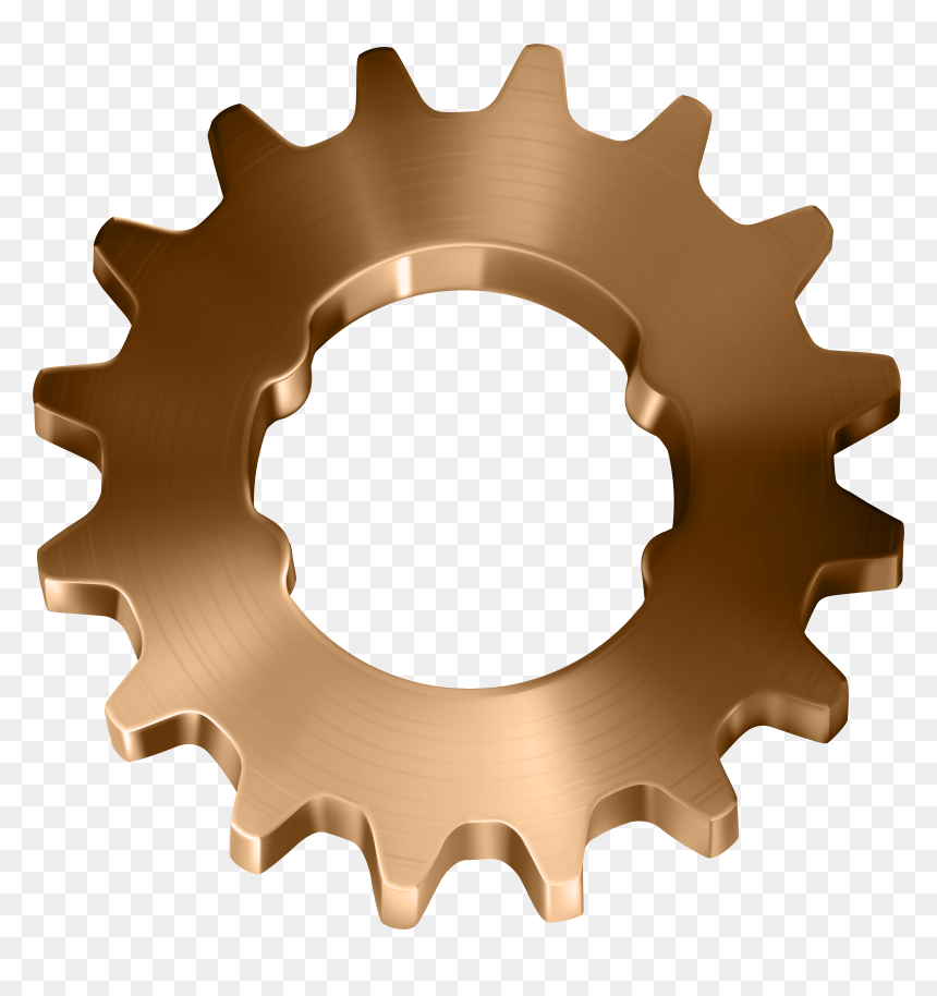 Gear Heart Clipart Vector Freeuse Download Copper Gear, HD Png Download - gears vector png