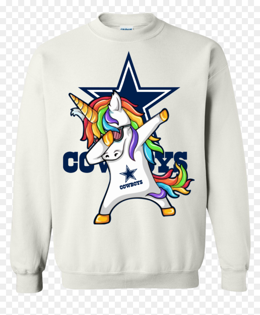 Dallas Cowboys Unicorn Dabbing Shirt Hoodie Tank Allbluetees - Dallas Cowboys Logo, HD Png Download - dabbing unicorn png