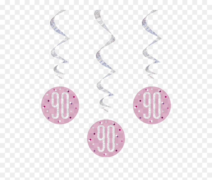 6 X 32"l Hanging Swirl Decorations - Circle, HD Png Download - pink swirl png