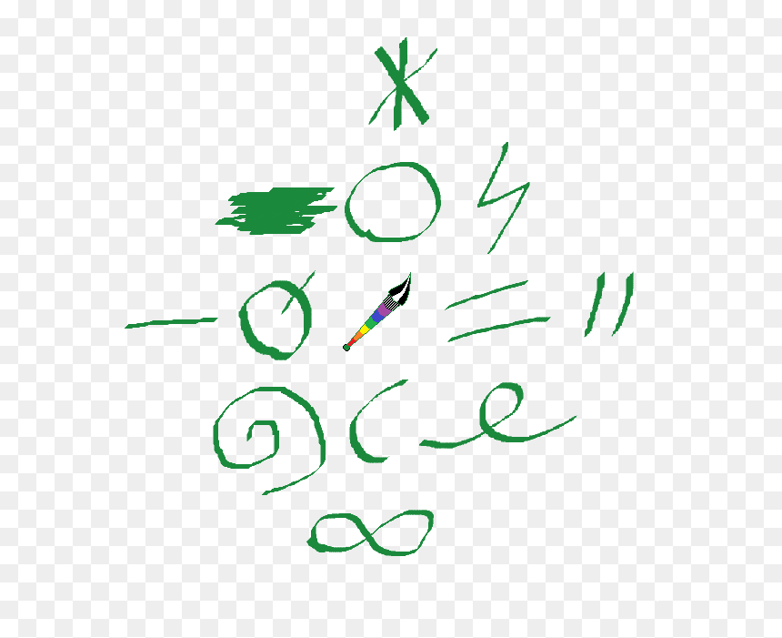 Gn Celestial Brush - Handwriting, HD Png Download - green brush stroke png