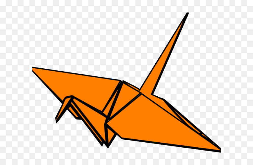 Crane Clipart Long - Transparent Background Origami Clipart, HD Png Download - origami crane png
