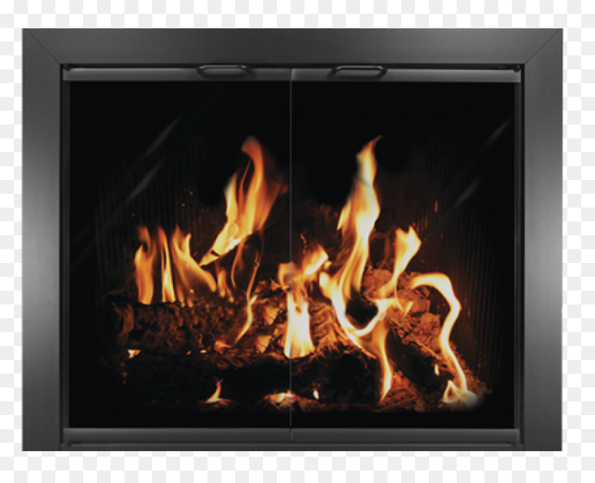 Thumb Image - Fireplace Door, HD Png Download - christmas fireplace png