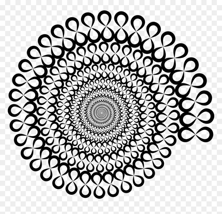Line Art,blackandwhite,doily - Hypnotize Me, HD Png Download - white doily png