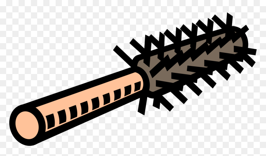 Curling Brush Hair Vector - Hair Brush Illustration Png, Transparent Png - hair comb png
