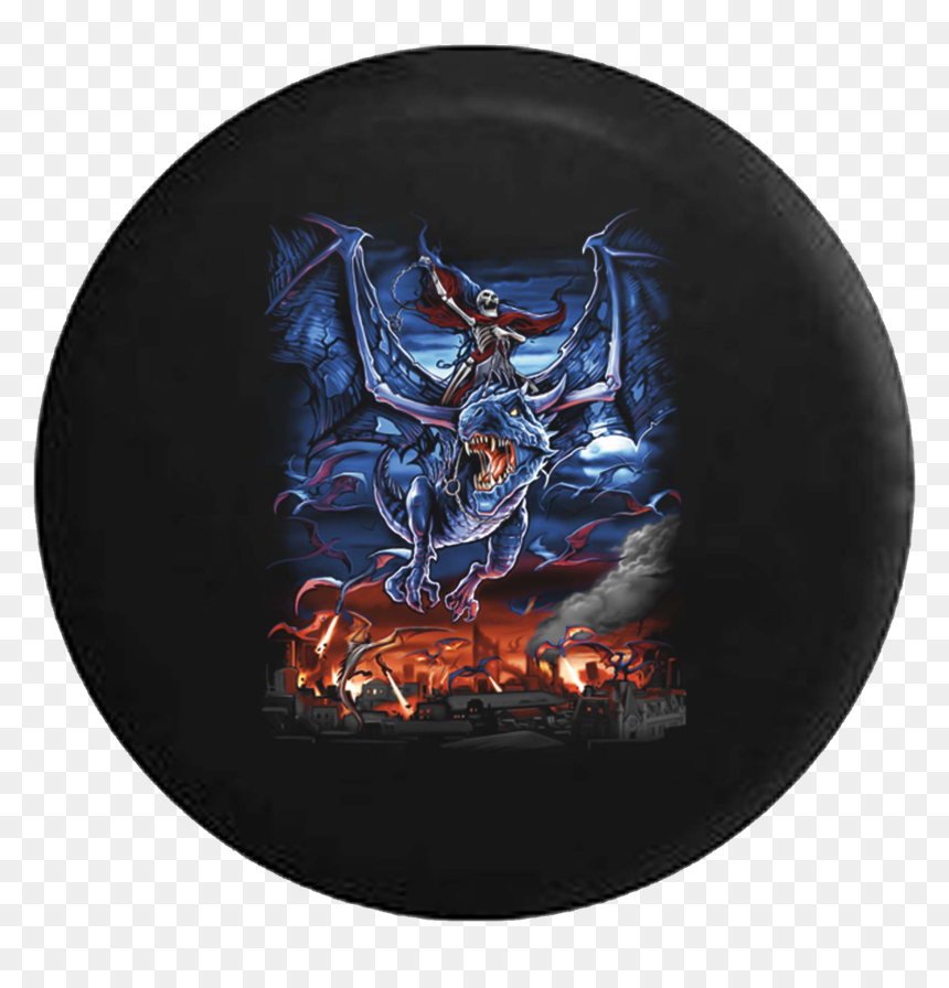 Transparent Dragon Skull Png - Circle, Png Download - blue skull png