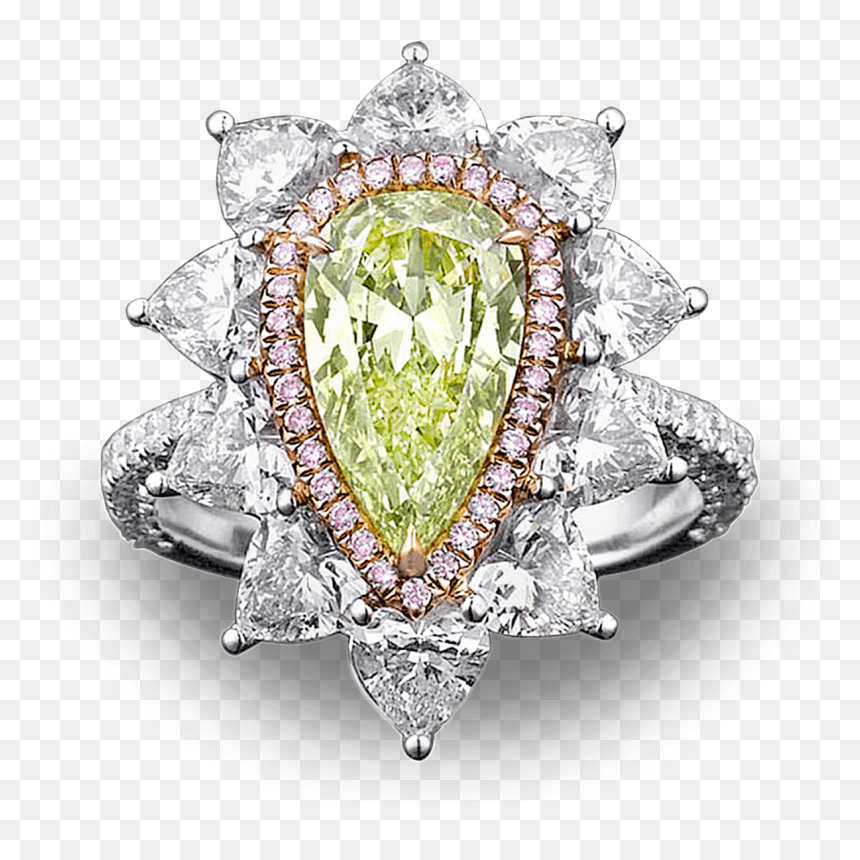 Engagement Ring, HD Png Download - green diamond png