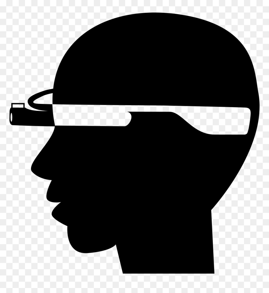 Bald Man Head Side With Google Glasses Comments - Smart Glass Icon Png, Transparent Png - google glass png