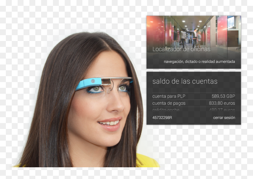 We Create Glassware That Is Google Glass Apps Which - Girl, HD Png Download - google glass png