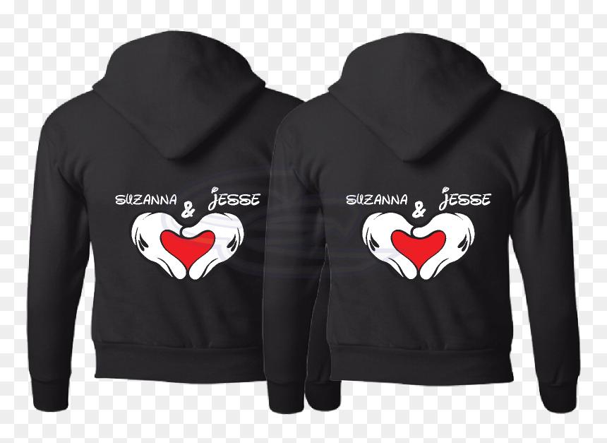 Mickey Mouse Heart Hand Signs - Hoodie, HD Png Download - mickey mouse hand png