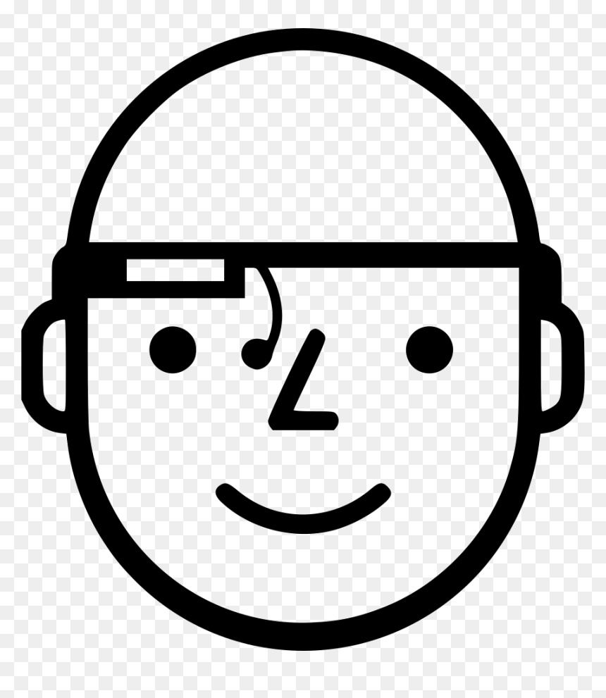 Google Glass User - Smiley, HD Png Download - google glass png