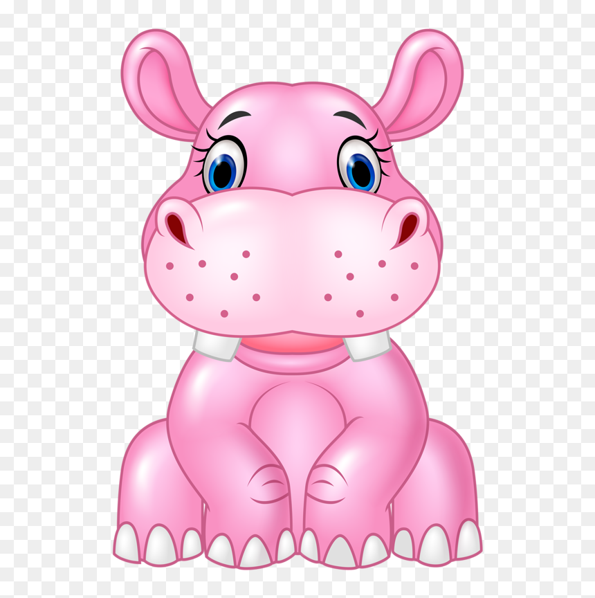 Фото, Автор Soloveika На Яндекс - Baby Hippo Cartoon Clipart, HD Png Download - cartoon head png