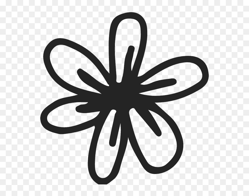 Hand-drawn Flower Rubber Stamp - Hand Drawn Flower Png, Transparent Png - hand drawn stars png