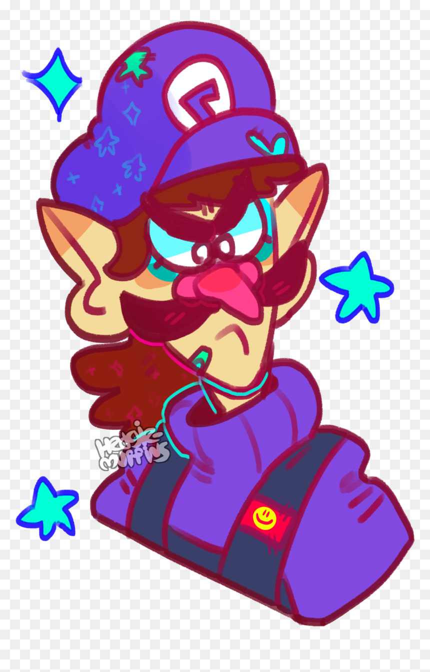 Cartoon, HD Png Download - waluigi head png