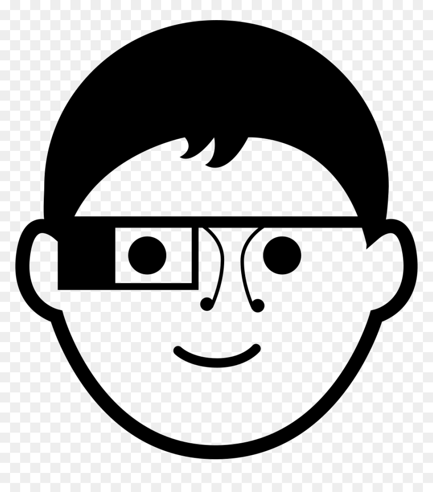 Boy With Google Glasses Comments Clipart , Png Download - Faccia Con Divieto, Transparent Png - google glass png