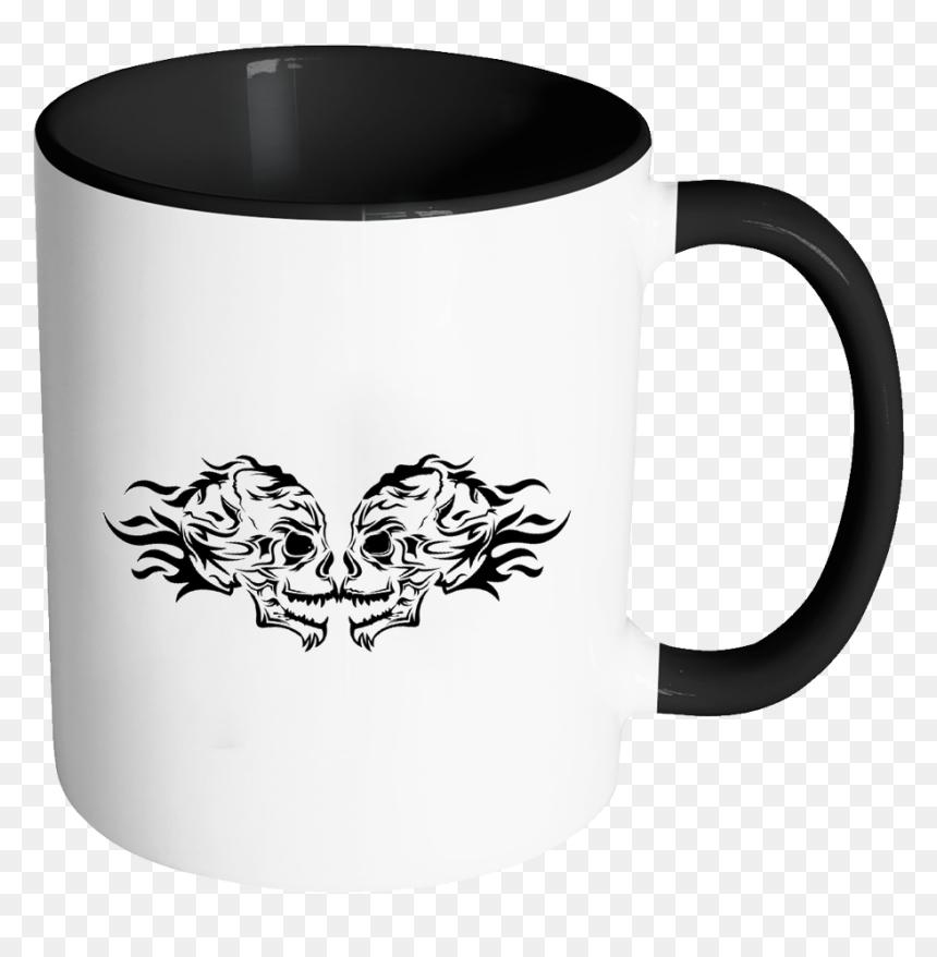 Fire Skull Accent Mug - Mug, HD Png Download - fire skull png
