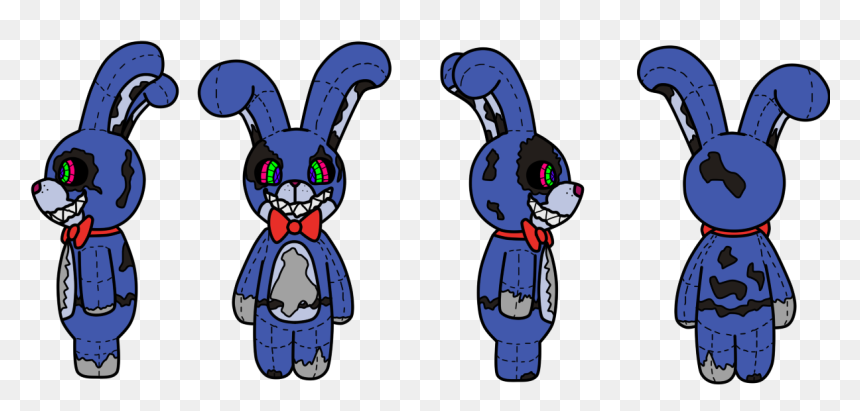 Hi Have A Nightmare Bonnie Plush Turnaround Okie Bai - Nightmare Bonnie Art, HD Png Download - nightmare bonnie png
