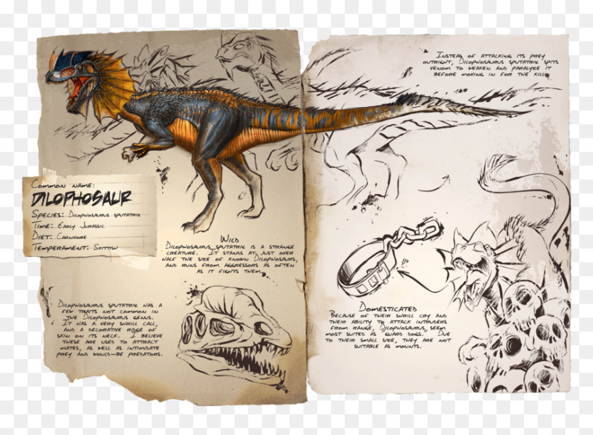 Ark Survival Dilophosaurus, HD Png Download - dilophosaurus png