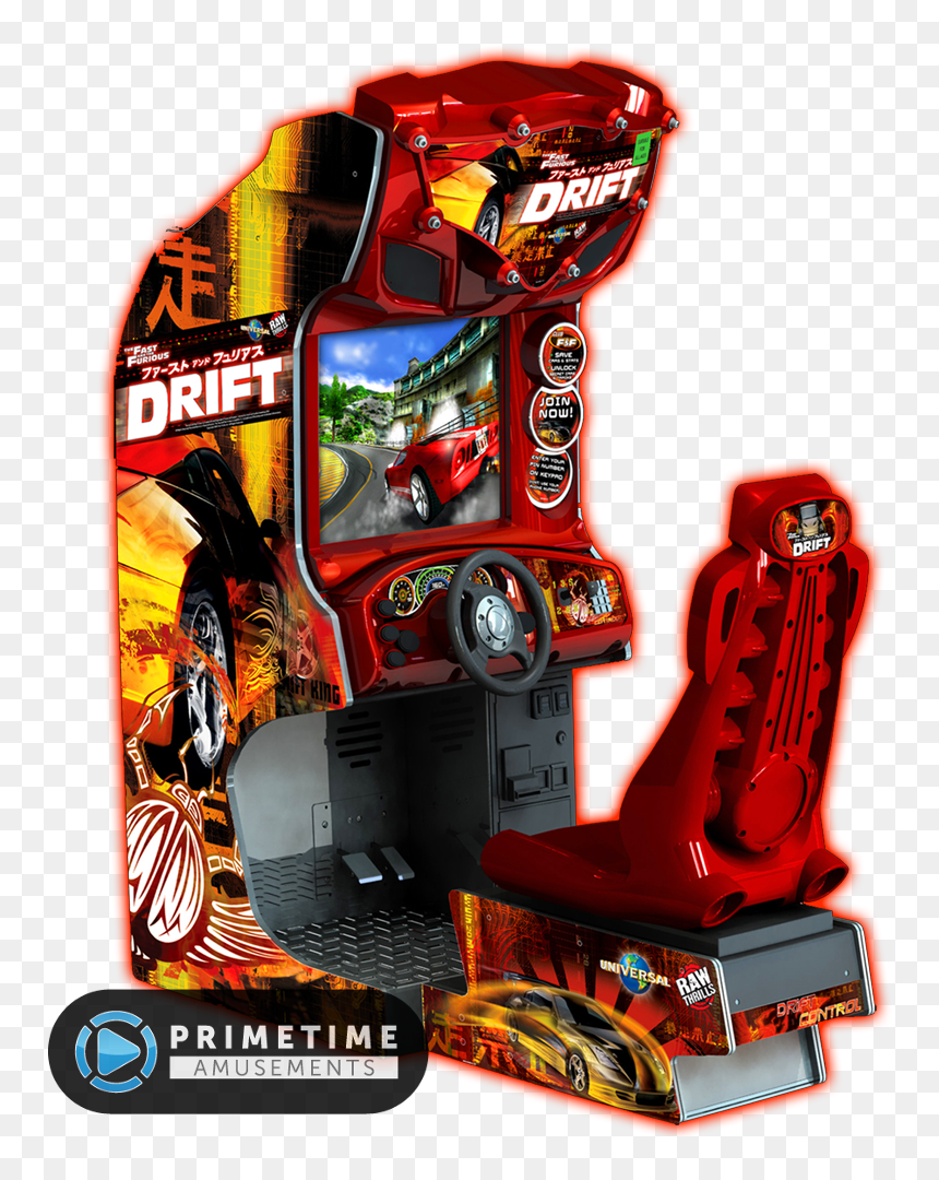 Drift Cabinet Large - Fast And The Furious Tokyo Drift Arcade Game, HD Png Download - fast and furious png