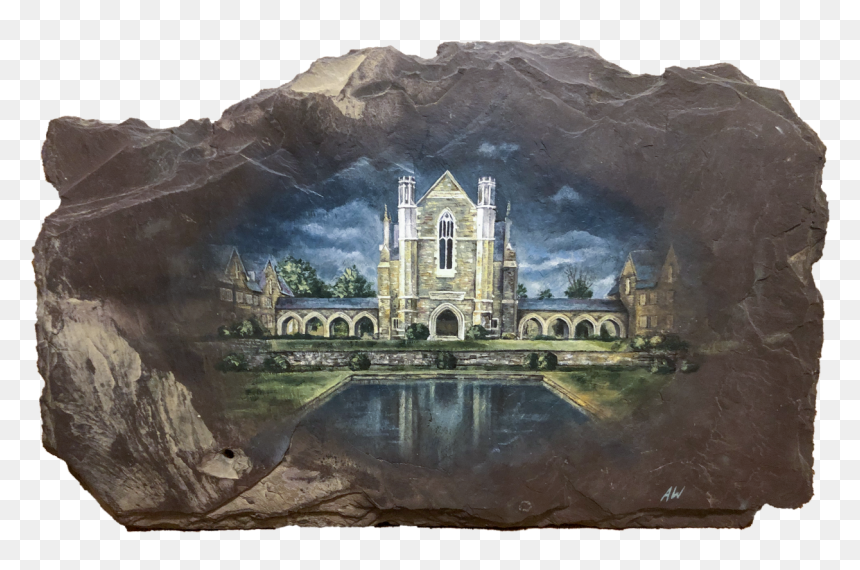 Acrylic Paint On Slate - Castle, HD Png Download - paint png tumblr