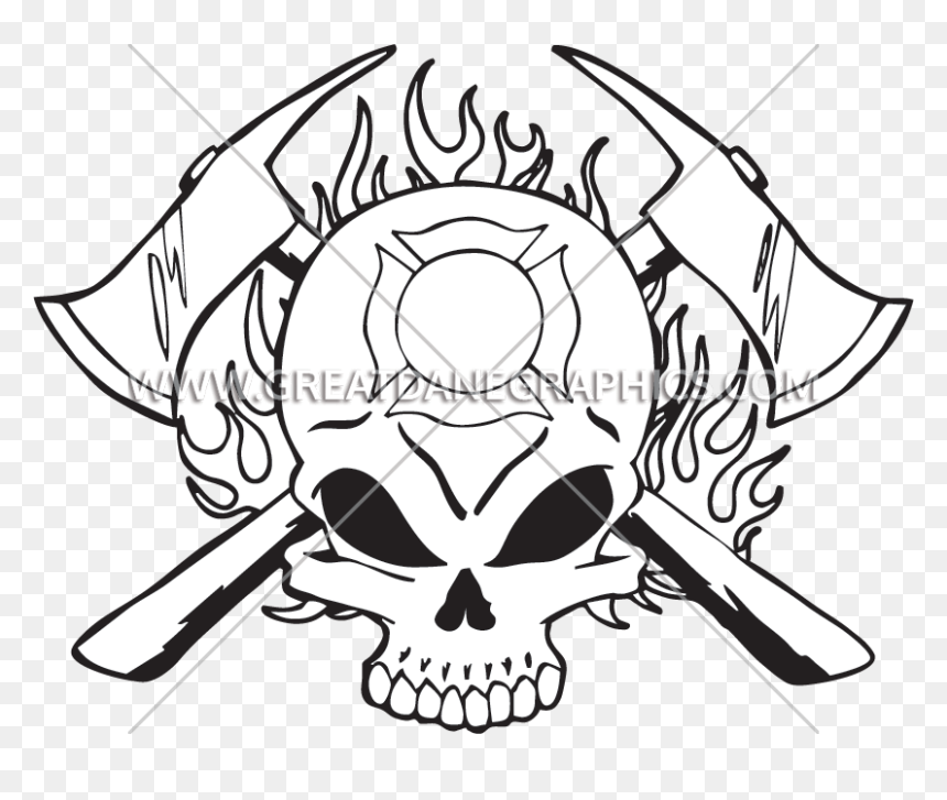 Fighter Skull Production Ready Artwork For T, HD Png Download - fire skull png
