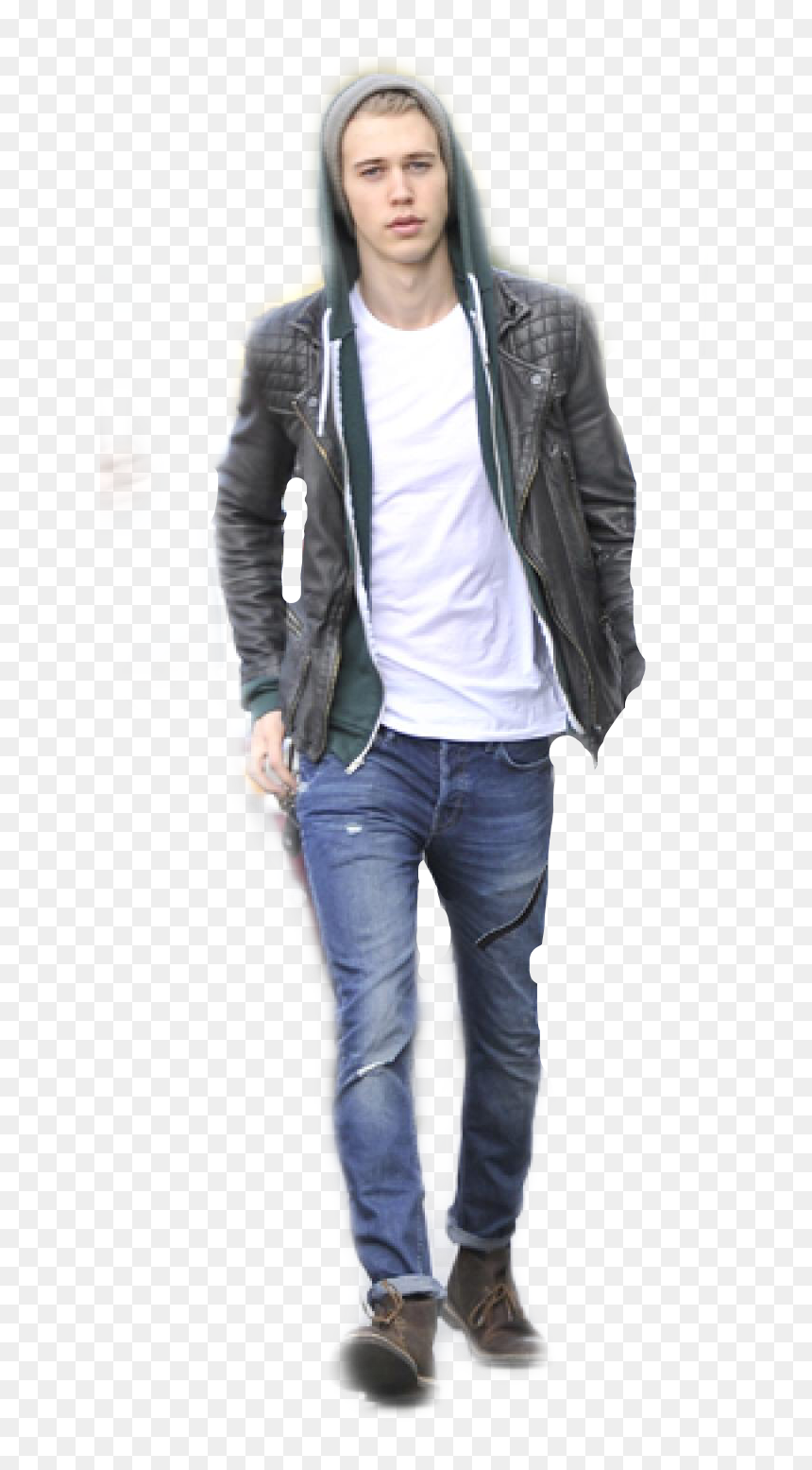 Leather Jacket, HD Png Download - austin butler png