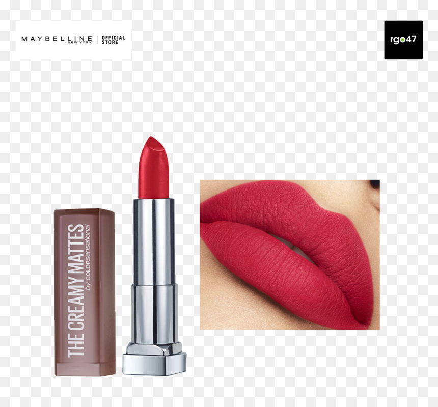 Maybelline Color Sensational Creamy Matte Lipstick - Maybelline Color Sensational Bold Matte Lipstick Mat3, HD Png Download - maybelline logo png