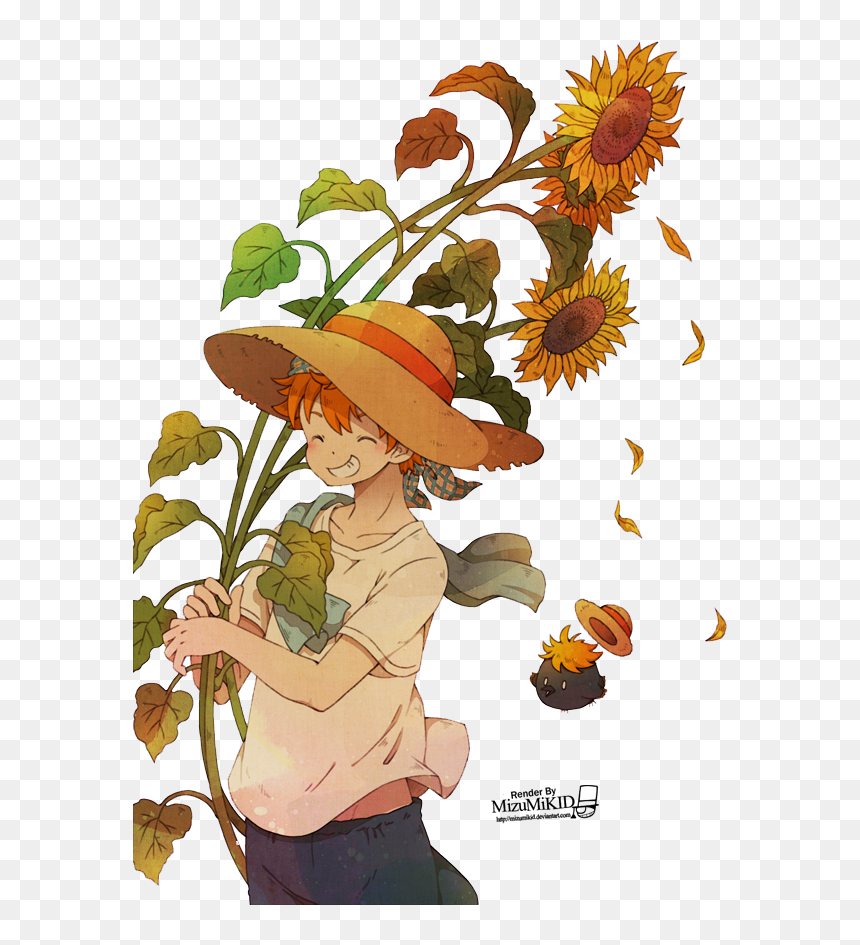 Transparent Hinata Shouyou Png - Hinata Shouyou Flowers, Png Download - sunflower emoji png