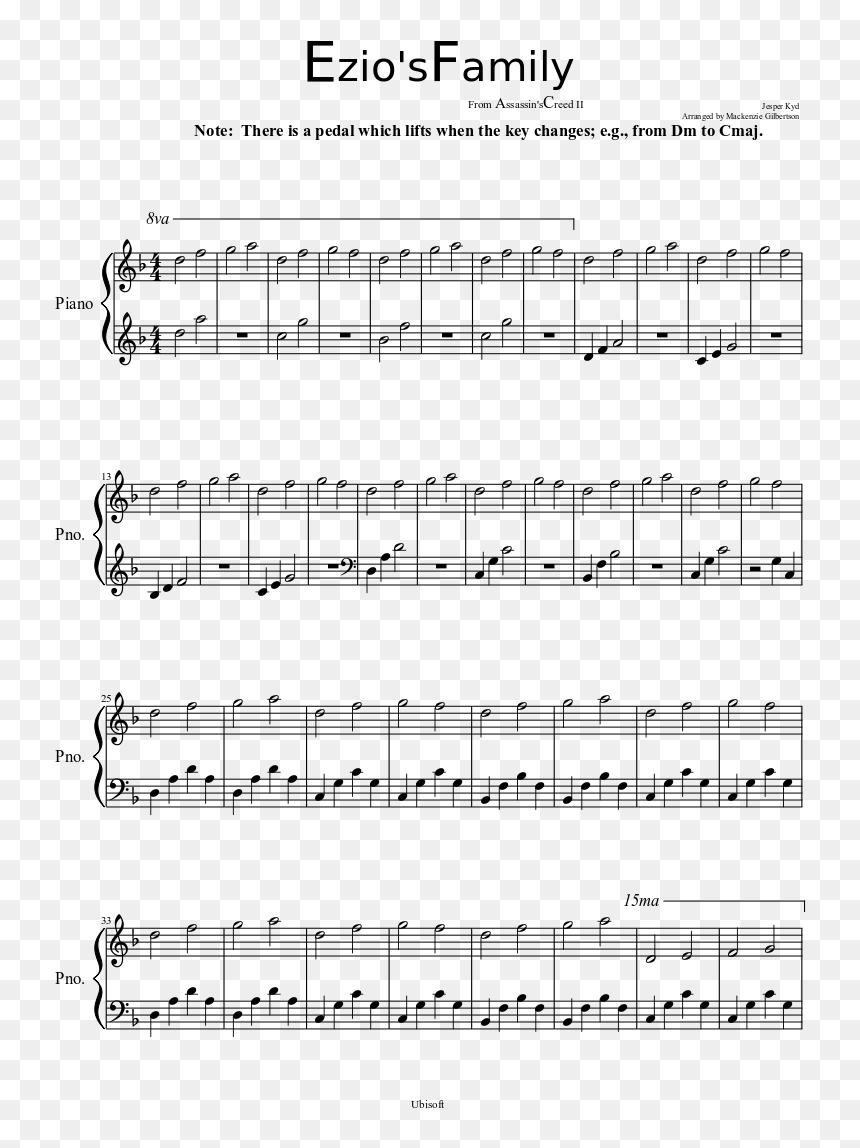 Transparent Ezio Auditore Png - Partition Uprising Muse Piano, Png Download - ezio auditore png