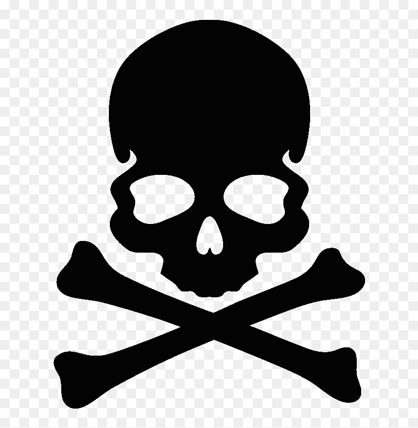 Sticker Tête De Mort & Os Noirs - Mastermind Japan, HD Png Download - fire skull png