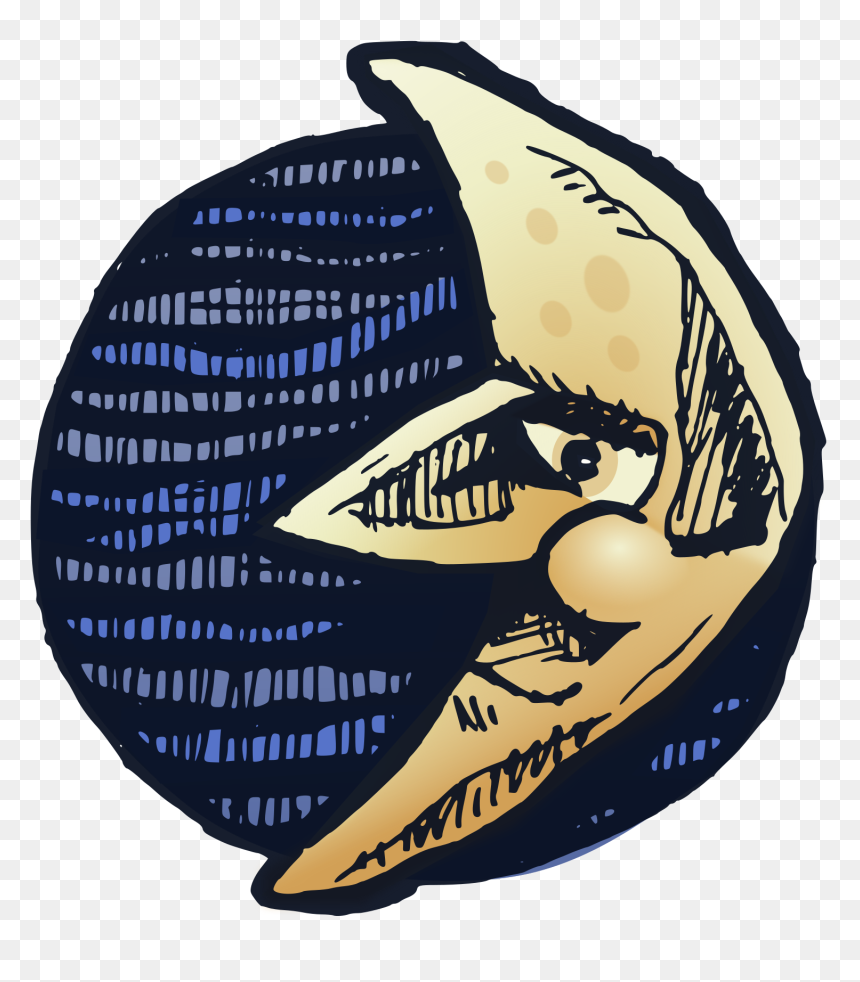 Face Of The Moon Clip Arts - Night Sky, HD Png Download - hand drawn stars png