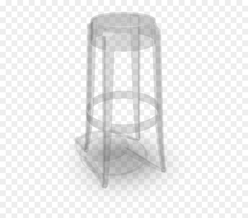 Charles Ghost Bar Stool By Kartell - Bar Stool, HD Png Download - bar stool png