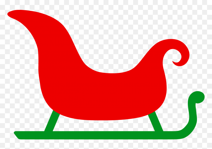 Sleigh Clip Art, HD Png Download - santas sleigh png