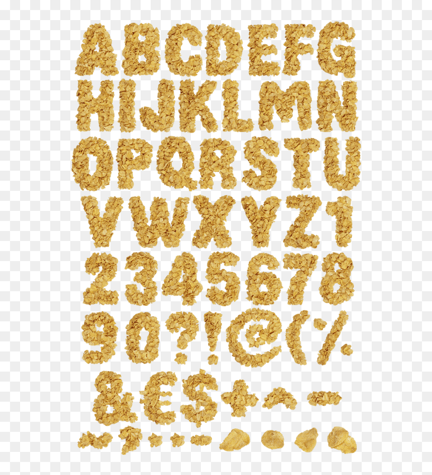 Corn Flakes Font, HD Png Download - flakes png